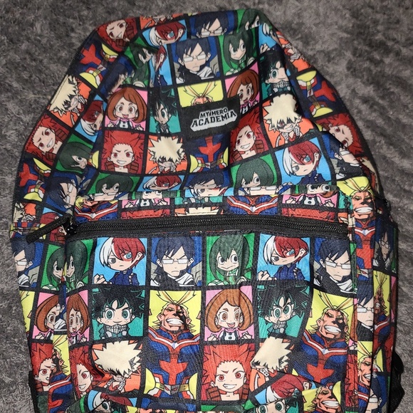 My Hero Academia Unisex All Over Print Character Backpack Blue Multi-Color - Picture 1 of 2